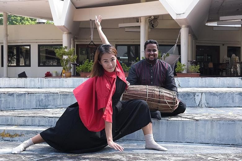 Miss Lim Ming Zhi and Mr Sai Akileshwar worked together to meld Indian percussion with modern dance in a performance that showcased Singapore's multicultural society to diverse audiences from Asean member states. Their event was part of one of the ma