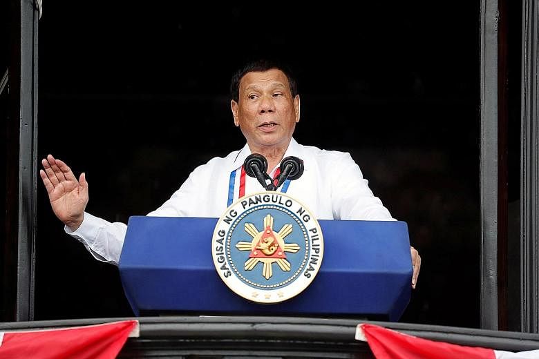 Philippine President Rodrigo Duterte at an Independence Day celebration in Kawit town in Cavite province last month.