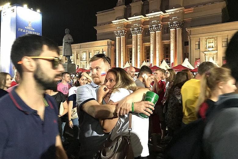 Thousands of disconsolate Russian fans milling around Kuibyshev Square in Samara after the national team's heartbreaking 4-3 loss to Croatia on penalties in the World Cup quarter-finals on Saturday. Despite the painful defeat, the hosts can be proud 