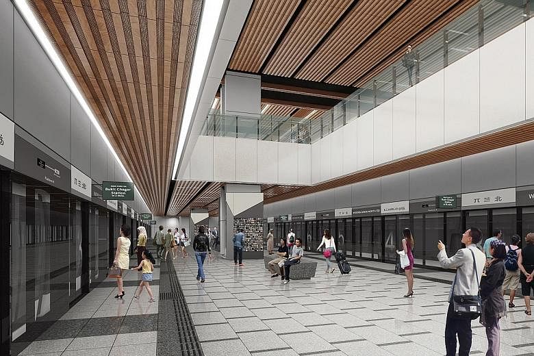 An artist's impression of the Woodlands North Station, part of the planned RTS Link between Woodlands and Johor Baru.