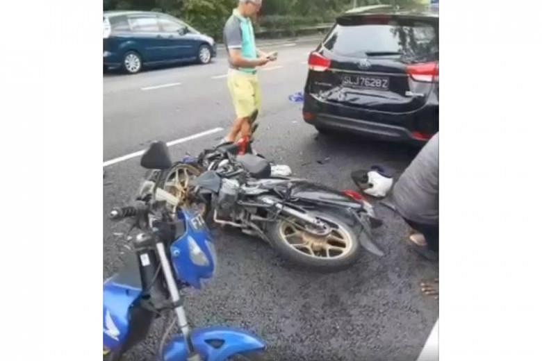 Motorcyclist Injured After Accident On BKE | The Straits Times