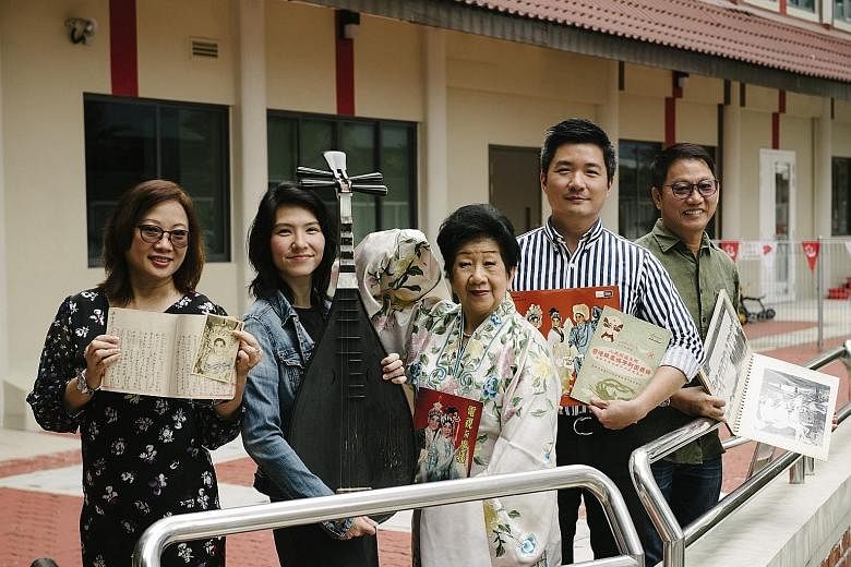 (From left) Ms Cindy Chat, head of the Kreta Ayer Heritage Gallery; Ms Lyn Lee, arts manager of the Siong Leng Musical Association; Mrs Joanna Wong, a Cantonese opera artist and Cultural Medallion winner; Mr Alvin Tan, the National Heritage Board's a