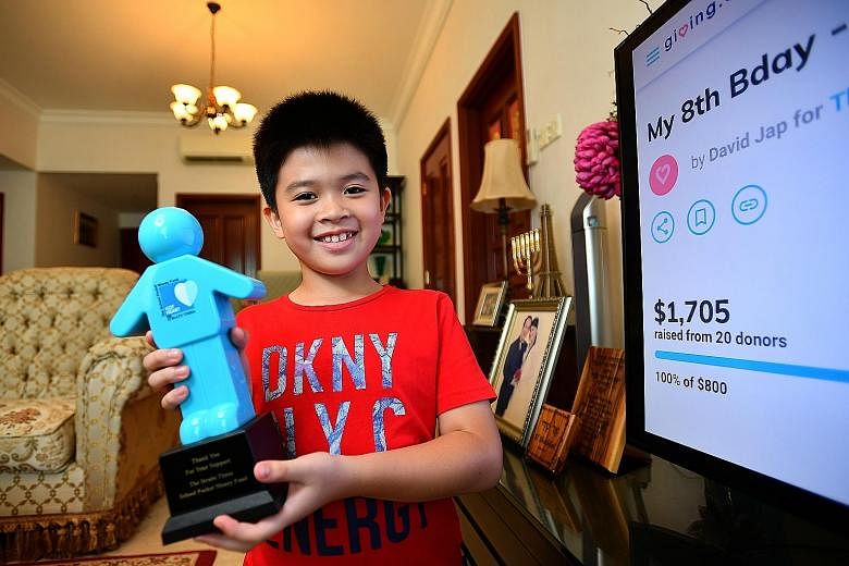 For his birthday this year, David Jap started a crowdfunding campaign and asked party guests to donate to The Straits Times School Pocket Money Fund for needy children.