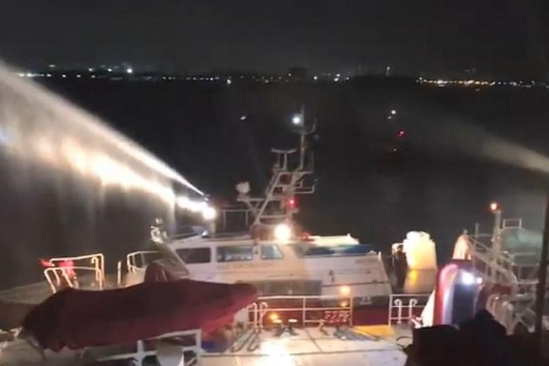 Ship fire near Marina Barrage put out after 5 hours, no injuries ...