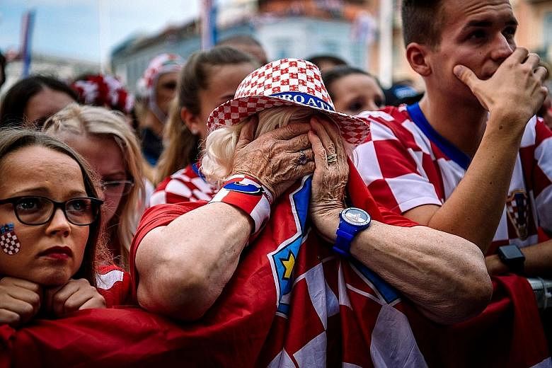 Croatian fans watching in despair as France won 4-2 on Sunday. Croatia are the smallest nation to make a World Cup final in 68 years and, despite the loss, the team have improved on their 1998 third-place finish.