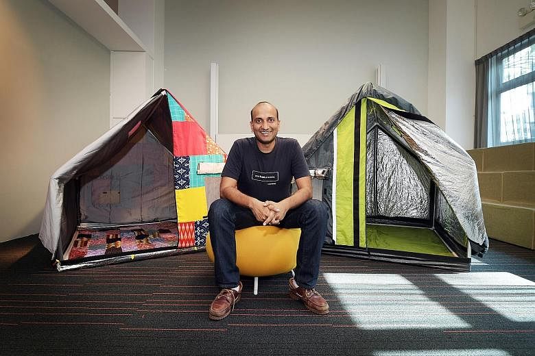 DP Architects' chief executive Angelene Chan is the other Designer of the Year recipient. Mr Prasoon Kumar, co-founder of billionBricks, was inspired to create the insulated weatherHyde tents following the 2013 communal riots in India, which left 50,
