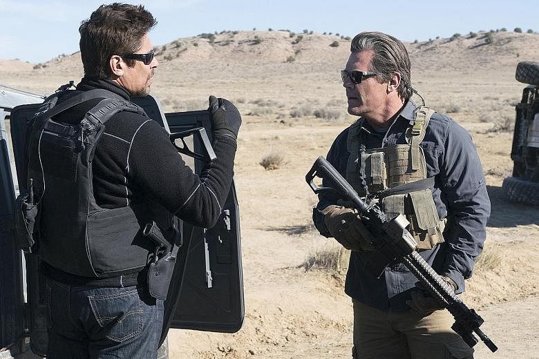 Benicio del Toro (far left) and Josh Brolin are conventionally heroic in Sicario: Day Of The Soldado.