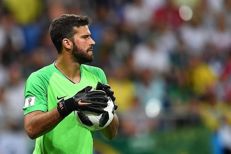 Goalkeeper Alisson, who has been at Serie A club Roma for two seasons, kept three clean sheets out of five games for five-time champions Brazil at the World Cup in Russia.