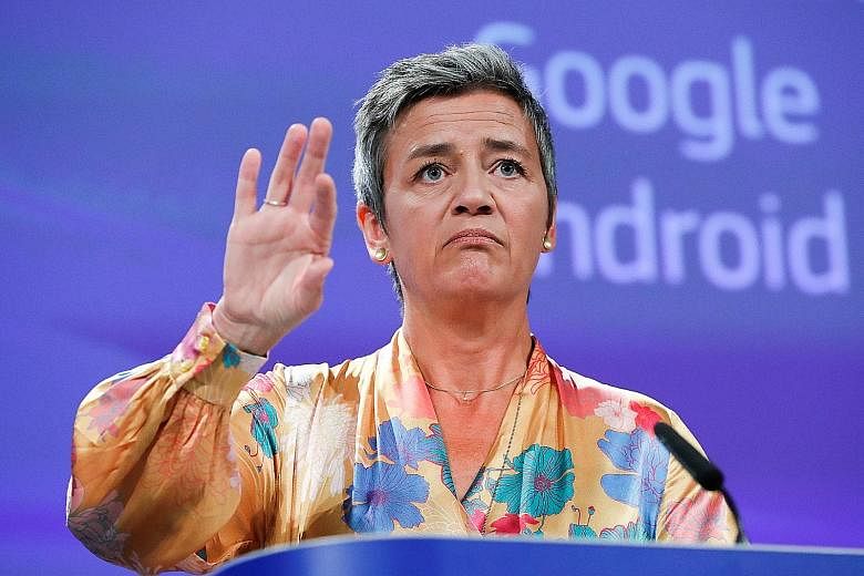 EU anti-trust chief Margrethe Vestager denied any anti-US bias, saying: "Just as enforcing competition law, we do it in the world, but we do not do it in political context."