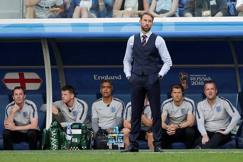 England manager Gareth Southgate at the World Cup in Russia wearing his waistcoat.