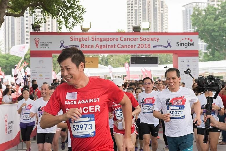 Former Mediacorp actor Huang Shinan was among the participants in this year's charity run.