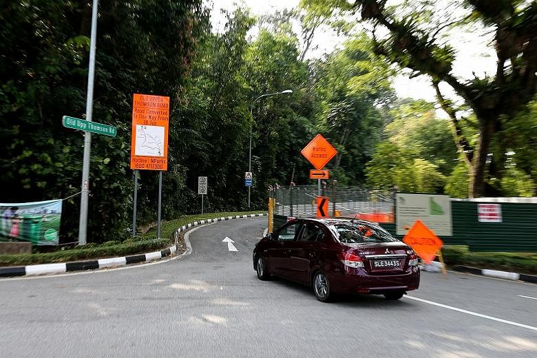 A 3km stretch of Old Upper Thomson Road is being converted into a one-way street to accommodate a new park connector.