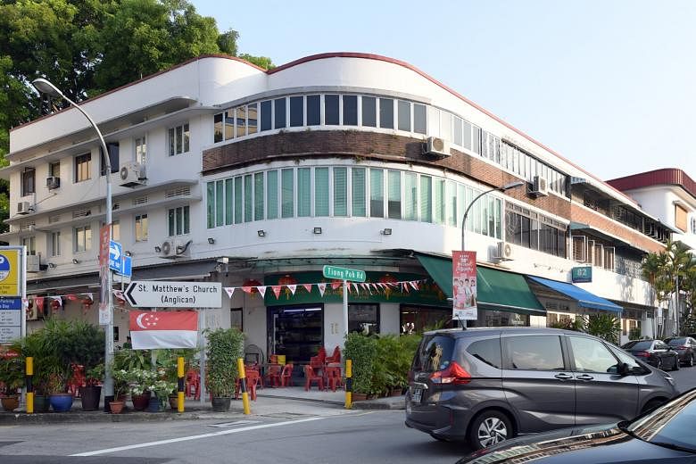 Ting Heng Seafood Restaurant on the corner of Tiong Poh Road and its neighbour, Drips Bakery Cafe, are among businesses allowed to occupy ground-floor units in Tiong Bahru.