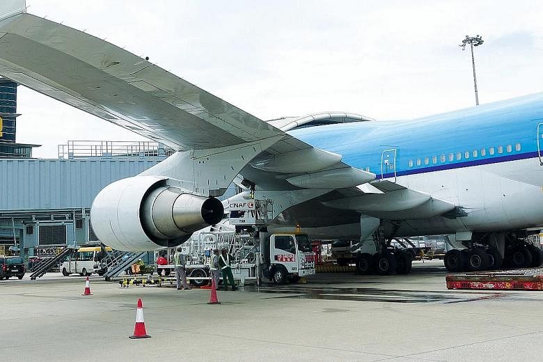 China Aviation Oil's (CAO) into-plane refuelling operations at Hong Kong International Airport. CAO's earnings for the six months rose 14.2 per cent to US$56.2 million, translating to an earnings per share of 6.53 US cents, up from 5.72 US cents last