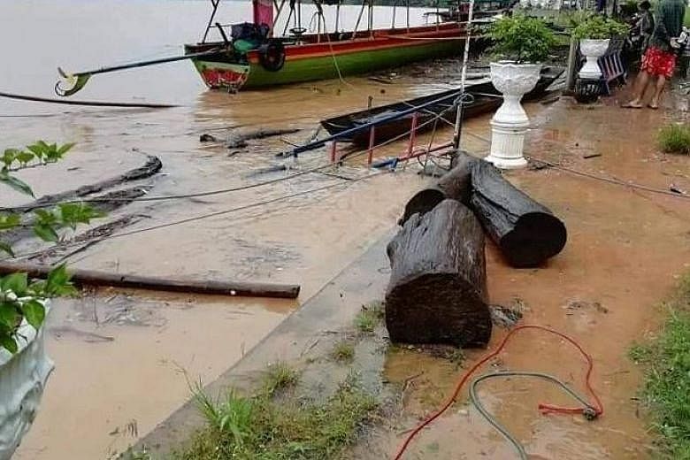 In the north-eastern Ubon Ratchathani province, flash floods have submerged several communities.