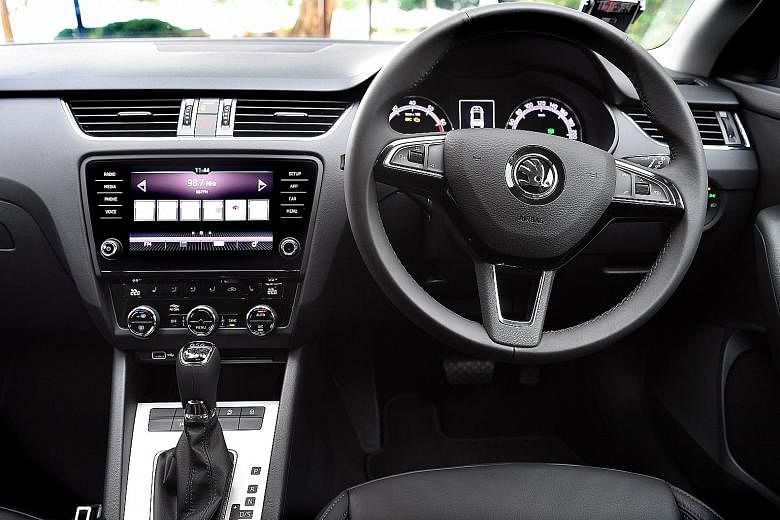 The Octavia's interior is roomy and passengers are likely to approve of the car's comfort-biased suspension.