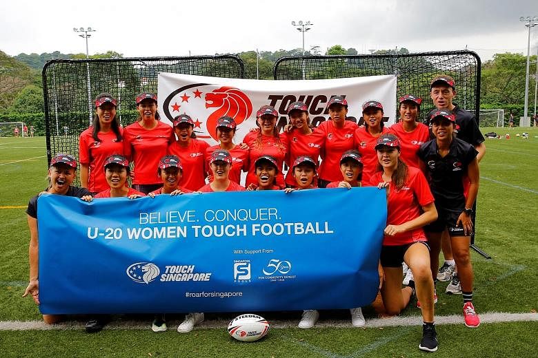 The women's Under-20 touch football team will represent Singapore at this week's Youth Touch World Cup in Malaysia.