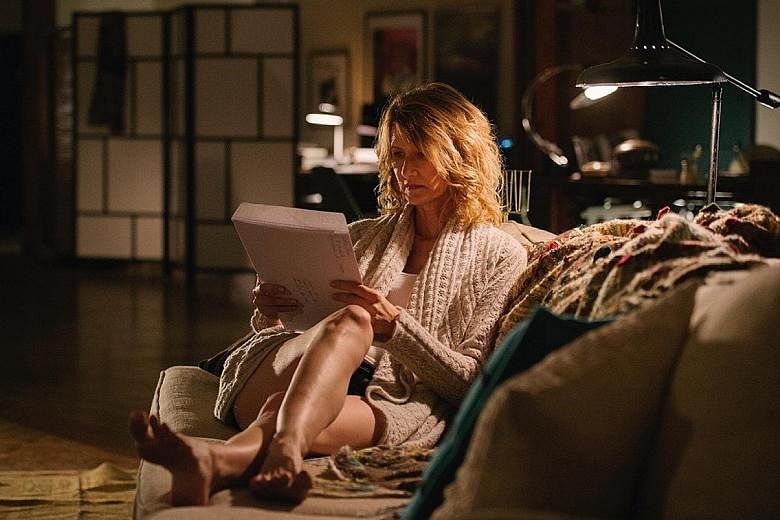 Benedict Cumberbatch (above) plays a drug-addled playboy from an uppercrust British family in Patrick Melrose. Laura Dern (below) stars as Jennifer Fox, who realises in her 40s that she was sexually abused as a teenager in The Tale.
