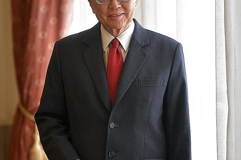 Dr Tony Tan at the Istana in August last year. He is the ninth Singaporean in history to receive the Order of Temasek (First Class).