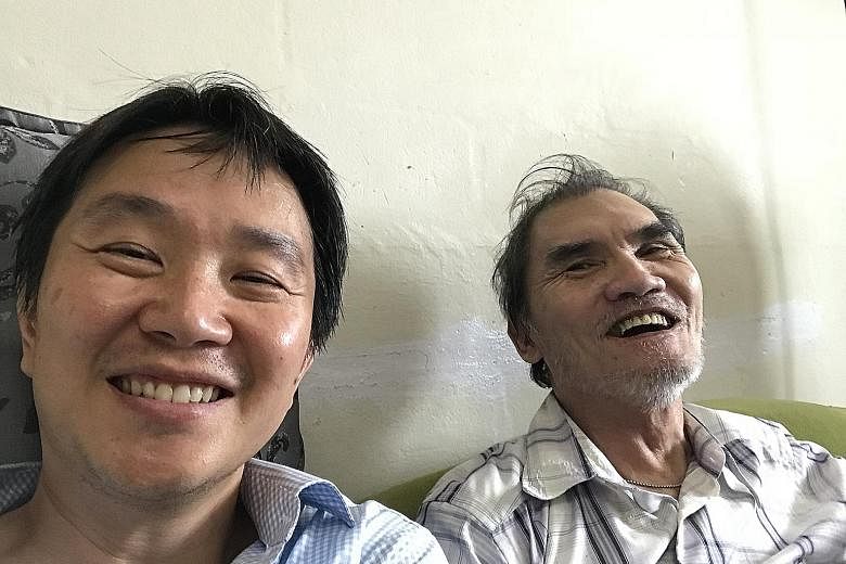 Mr Yap Tat Ming (left) won a pair of NDP tickets after writing about his mentor Richard Lim, a former drug addict who set up a shelter in Myanmar for orphans.