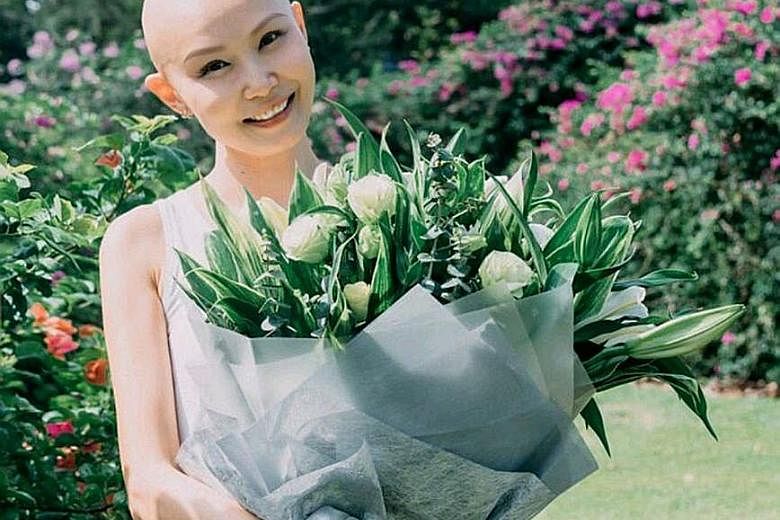 Interior designer Irene Lee, 48, who is battling ovarian cancer, is training for her first-ever run, the Great Eastern Women's Run on Oct 14. Lee in January 2017, after deciding to shave her head because chemotherapy led to her going bald in some par