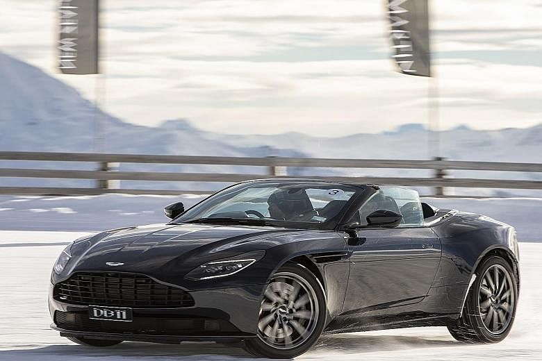 The Aston Martin DB11 Volante has 503bhp and 675Nm of twisting force on tap.