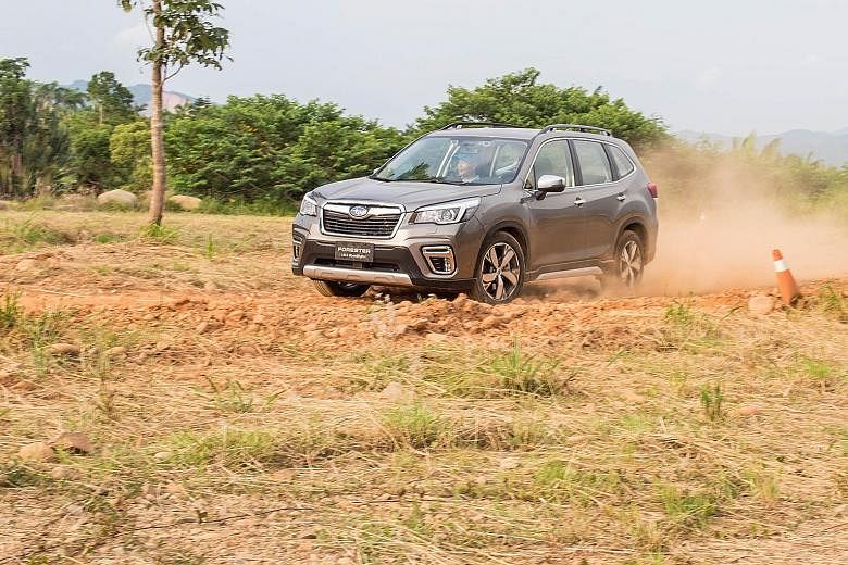 The Subaru Forester has a brake-based torque vectoring system that allows for surprisingly aggressive cornering speeds.