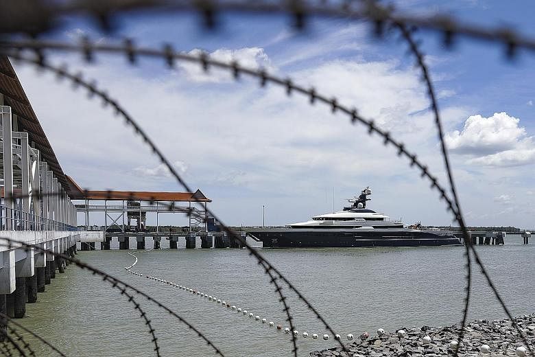 Superyacht Equanimity has been berthed at Port Klang since Tuesday after being handed over by Indonesia to the Malaysian authorities.