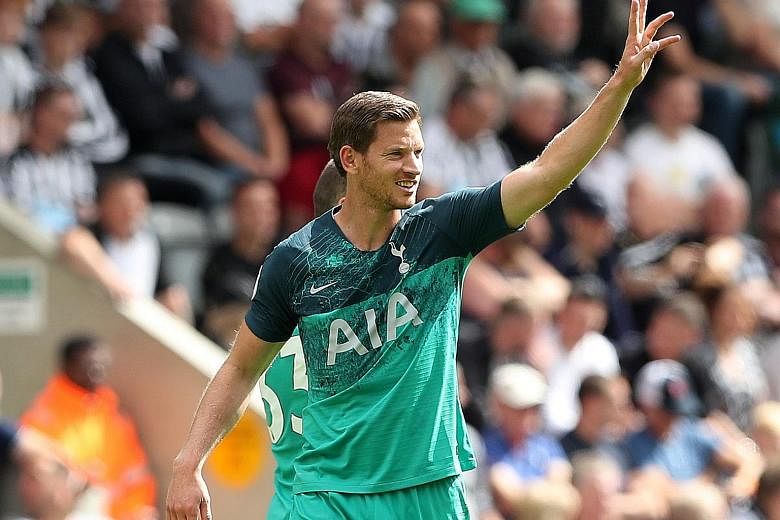 It took defender Jan Vertonghen just eight minutes to open his account for Tottenham this season and give his side the lead in their 2-1 away win at Newcastle yesterday.