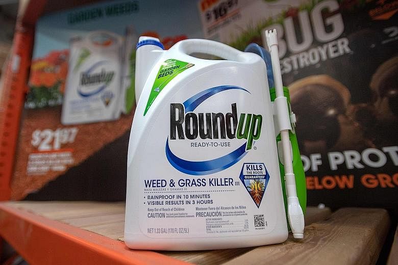Roundup weedkillers for sale at a hardware store in San Rafael, California.