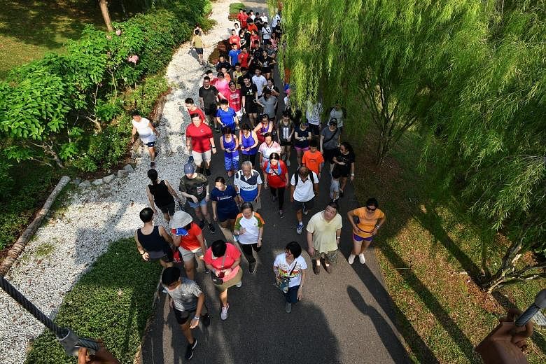 The charity run at Punggol Waterway Park yesterday has raised about $4,000 for Parkinson Society Singapore this year. It was organised by Hwa Chong Institution students to raise awareness about Parkinson's disease, the second most common neuro-degene