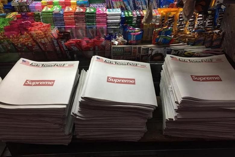 Cult streetwear label Supreme's ad in New York Post turns edition