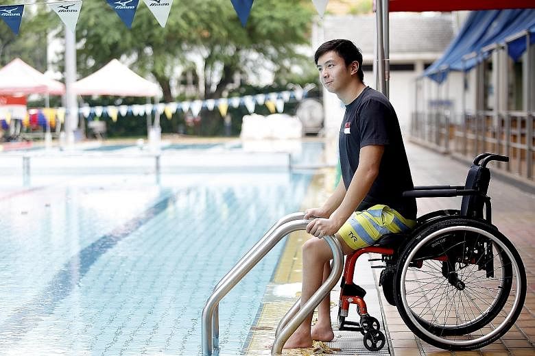 National para-swimmer Toh Wei Soong, seen here at Farrer Park Swimming Complex, has been conducting interviews with residents and users of the Farrer Park fields and inviting sporting personalities and athletes to contribute their memories, which he 