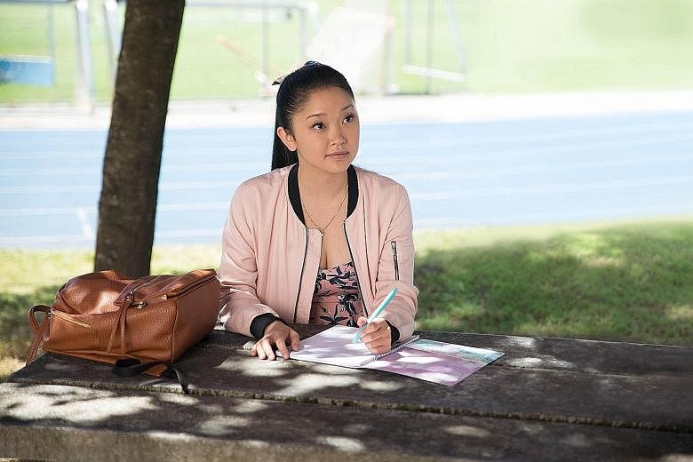 Vietnamese-American actress Lana Condor (left) plays Lara Jean Covey in To All The Boys I've Loved Before (far left).