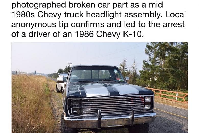 Washington state trooper Johnna Batiste credited Reddit for its help, after a user identified the car part in her photo.