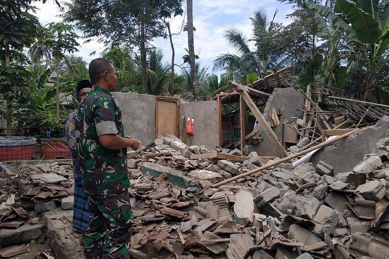 A 6.3-magnitude earthquake earlier yesterday, centred in East Lombok, destroyed homes and sent people fleeing into the streets.