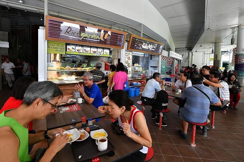 Patrons at Pasir Ris Central Hawker Centre, one of about 110 hawker centres here. Hawker culture was selected for nomination as it has shaped the Singaporean identity in many ways, say the organisations fronting the bid.
