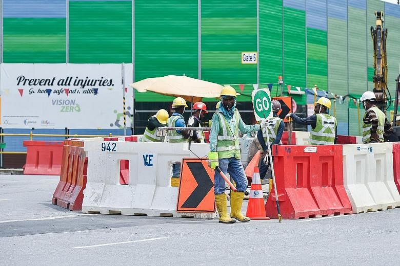 The number of noise-induced deafness cases in the workplace in the first half of this year fell to 102 from 196 in the same period last year, according to the Manpower Ministry's preliminary figures on workplace safety, released yesterday.