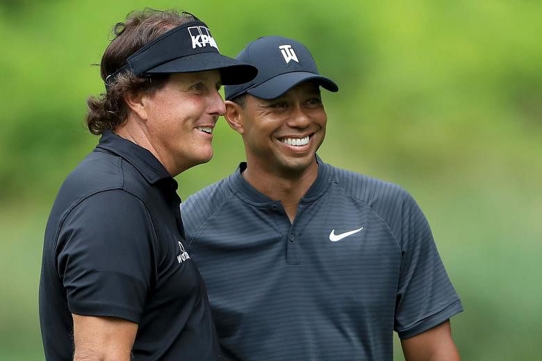 Phil Mickelson and Tiger Woods will slug it out in Las Vegas in November for a winner-takes-all US$9 million (S$12.3 million) prize.