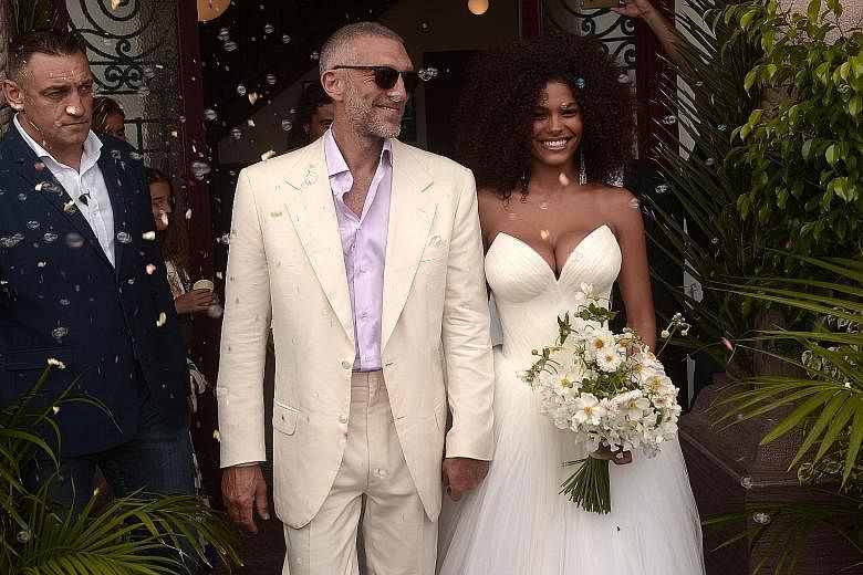 Vincent Cassel tied the knot with Tina Kunakey in south-western France.