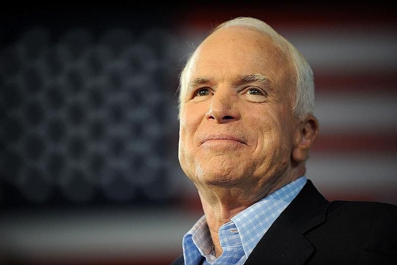 Mr John McCain, who had been battling an aggressive brain cancer, died in his home state of Arizona on Saturday. The White House flag was lowered to half-mast in his honour. Mr McCain, however, frequently sparred with US President Donald Trump and re
