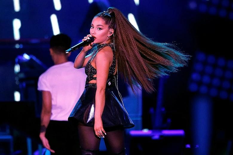 Pop singer Ariana Grande's new album, Sweetener, had the equivalent of 231,000 sales in the United States last week.