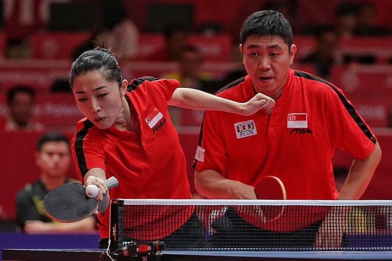 Mixed doubles pair Yu Mengyu and Gao Ning bowed out when they lost 11-9, 11-6, 11-4 to China's Wang Chuqin and Sun Yingsha in the quarter-finals.