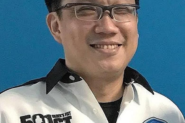 Former Traffic Police officer Wong Chung Kent (above), 46, suffered chest pain while having a meal after taking part in the 10km category of the Safra Singapore Bay Run and Army Half Marathon.