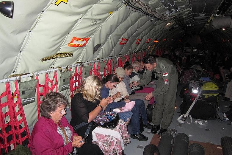 The KC-135R aerial tanker was deployed to Christchurch, New Zealand, in February 2011 when an earthquake struck, and the crew evacuated civilians to Auckland.