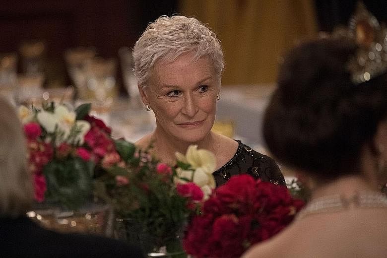 Glenn Close plays Joan, a devoted spouse to a genius husband, in The Wife.