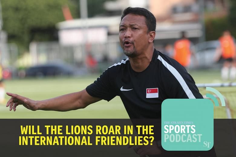 Fandi Ahmad in training with the Singapore Lions