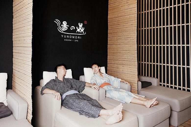 Above: Golden Village in Suntec City charges customers $10 to snooze for 90 minutes in a Gold Class recliner. Left: Fitness chain Virgin Active has five sleep pods in its two flagship outlets available for members to book in blocks of 20 minutes. Yun