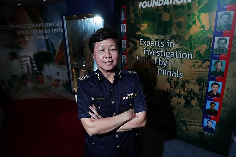 The Criminal Investigation Department's new director Florence Chua says she wants the department's officers to make use of technology to streamline investigation processes and predict the likelihood of crime in certain areas, to allow officers to wor