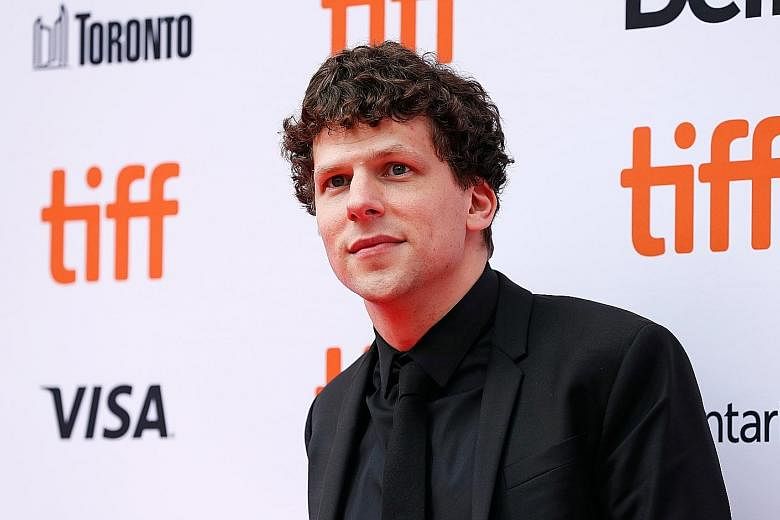 Jesse Eisenberg arriving at the world premiere of The Hummingbird Project at the Toronto International Film Festival earlier this month.